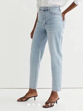 H&M & Denim "Mom Jeans" High Waist, Light Wash, Size 4